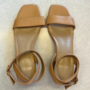 Ann Taylor - Celeste Cross Strap Leather Block Heel Sandals